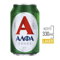 Μπύρα Lager Κουτί Άλφα 330 ml