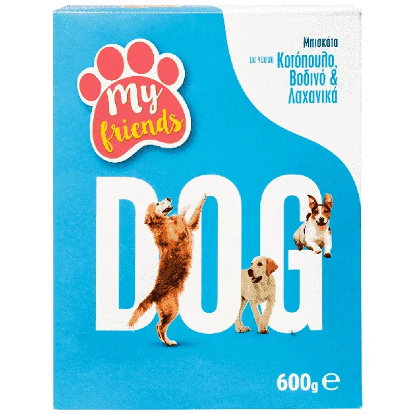 μπισκότα για σκύλους κοτόπουλο-βοδινό-λαχανικά 600g