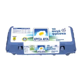 Χρυσά Αυγά Φρέσκα Μεσαία ΑΤ 10x53-63γρ.