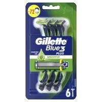 Ξυραφάκια Μίας Χρήσης Blue 3 Sensitive Gillette (6 τεμ)