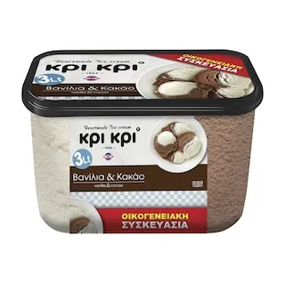 ΚΡΙ ΚΡΙ Heartmade Παγωτό Βανίλια & Κακάο 1,5kg (3lt)
