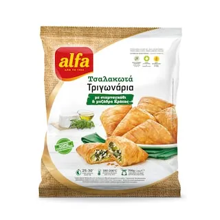 Τσαλακωτά τριγωνάρια ALFA με σταμναγκάθι & μυζήθρα 700gr