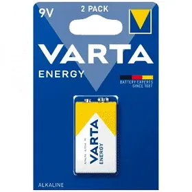 Varta Energy Μπαταρία Αλκαλική Πλακέ 6LR61 9 Volt 2 τεμ.