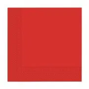 DECORATA Χαρτοπετσέτες Κόκκινες 3φύλλων 33x33cm 20τεμ 85g
