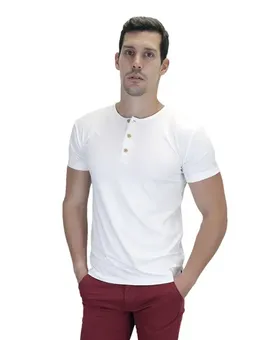 ανδρικό t-shirt με κουμπιά
