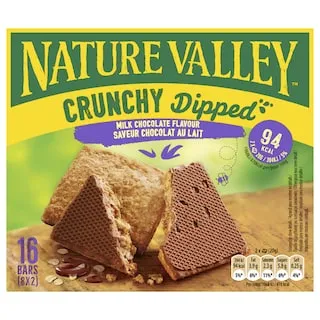 Nature Valley Crunchy Dipped Μπισκότα Με Επικάλυψη Σοκολάτα Γάλακτος 8x20γρ.