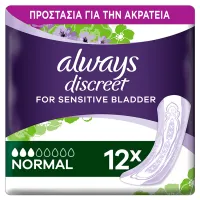 Always Discreet Σερβιέτες Ακράτειας Normal 12τεμ
