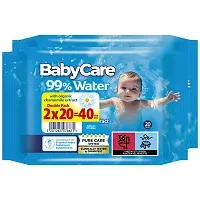 Μωρομάντηλα 99% Water Double Pack BabyCare (2x20τεμ)
