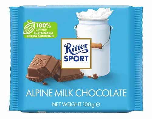 RITTER SPORT σοκολάτες 100γρ.