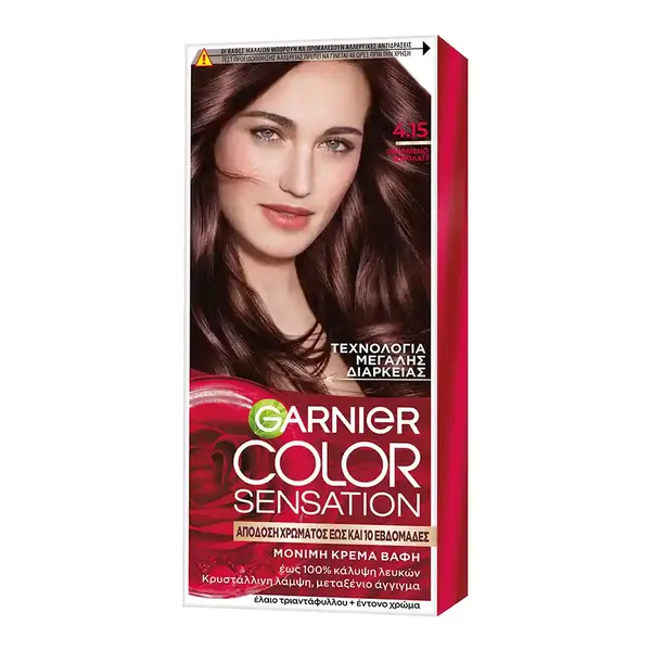 L'oreal Garnier Color Sensation Βαφή Μαλλιών No4.15 Παγωμένο Σοκολατί 40ml.