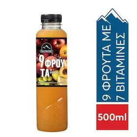 ΟΛΥΜΠΟΣ Φυσικός Χυμός 9 Φρούτα 7 Βιταμίνες 500ml