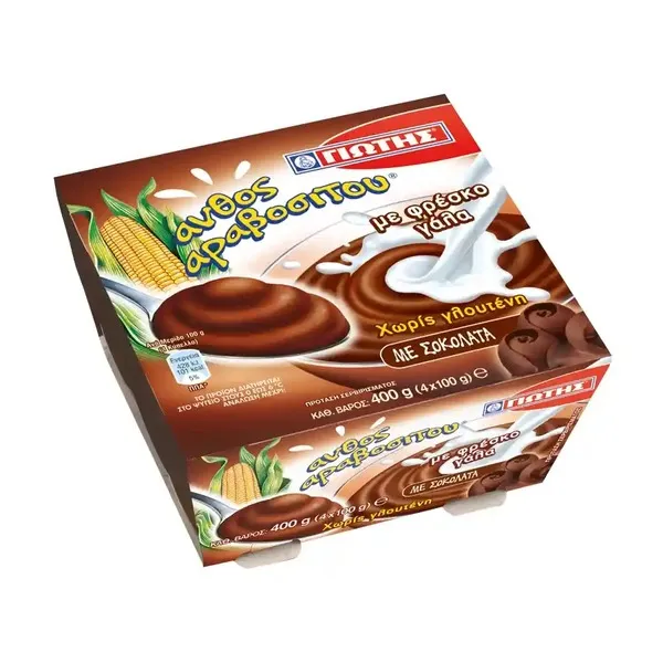 Επιδόρπιο ΓΙΩΤΗΣ άνθος αραβοσίτου βανίλια χ. γλουτένη 4Χ100γρ.