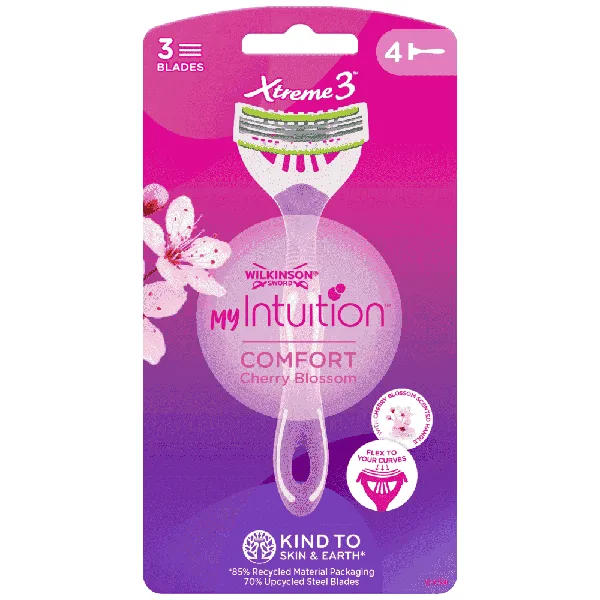 WILKINSON intuition comfort cherry blossom ξυραφάκια μίας χρήσης (4τεμ.)