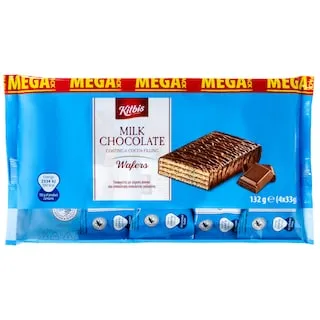 KITBIS Γκοφρέτα Σοκολάτα Γάλακτος 4x33g