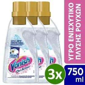 VANISH Υγρό Καθαριστικό Λεκέδων Oxi Action Gel Χωρίς Χλώριο 3x750ml