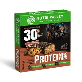 Nutri Valley Μπάρες Πρωτεΐνης Μπισκότο & Σοκολάτα 3x40γρ.
