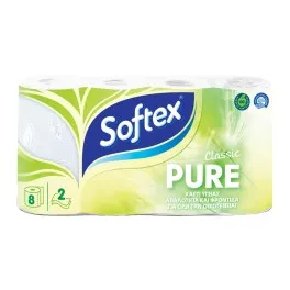 ΧΑΡΤΙ ΥΓΕΙΑΣ PURE CLASSIC 2Φυλλα 62g x 8τμχ