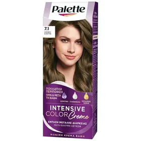 Schwarzkopf Palette Intensive Color Creme Βαφή Μαλλιών No7.1 Ξανθό Σαντρέ