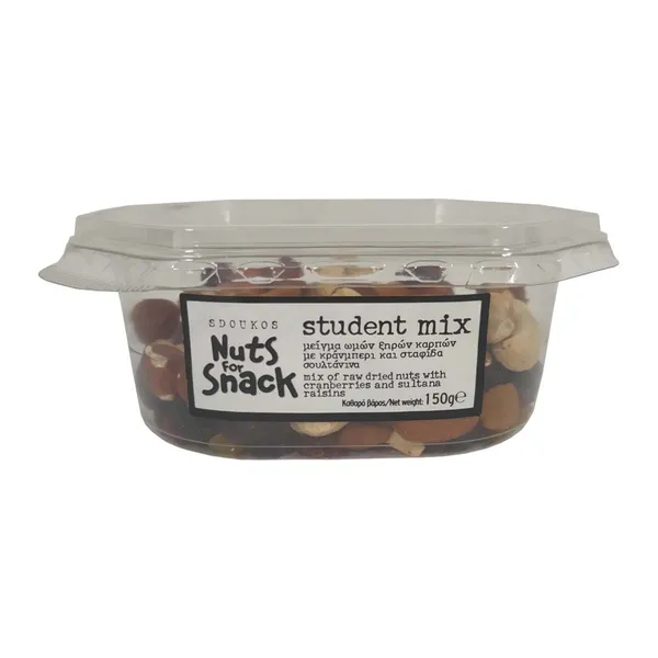 Ξηροί καρποί student mix Nuts For Snack ΣΔΟΥΚΟΣ 150gr