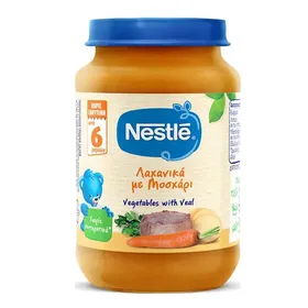 Nestle Βρεφικό Γεύμα Λαχανικά Με Μοσχάρι 6+Μηνών 190γρ.
