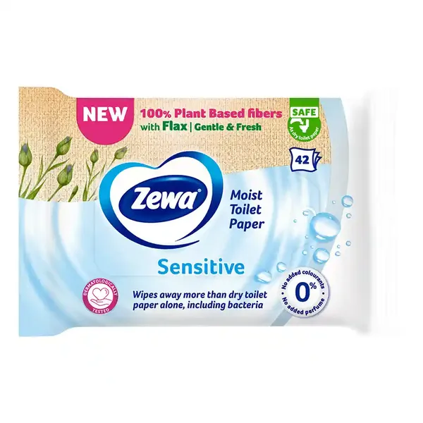 Zewa Υγρομάντηλα Pure Moist Toillet Tissue 42τεμ.