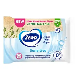 Zewa Υγρομάντηλα Pure Moist Toillet Tissue 42τεμ.