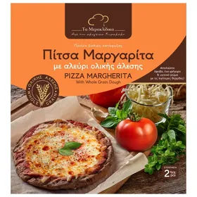 Πίτσα margherita ολικής άλεσης 2 τεμ. 750gr