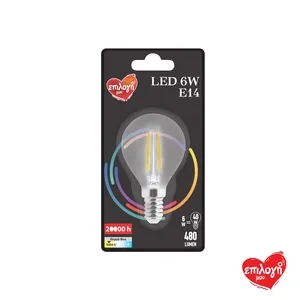 ΕΠΙΛΟΓΗ ΜΟΥ Γλομπάκι E14 6W 3000K Λάμπα Led 1 Τεμάχιο