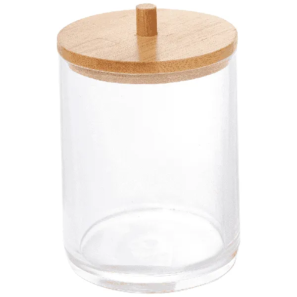 Ηome Comfort Πλαστική Θηκή Στρογγυλή Με Bamboo Καπάκι