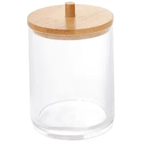 Ηome Comfort Πλαστική Θηκή Στρογγυλή Με Bamboo Καπάκι