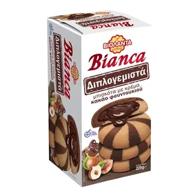 Διπλογεμιστά Bianca ΒΙΟΛΑΝΤΑ με κρέμα κακάο & φουντουκιού 225gr
