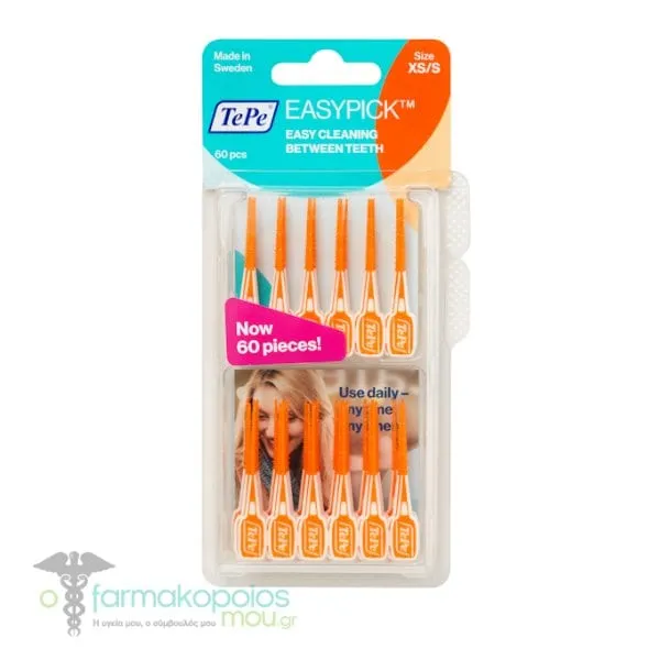 Easy Pick Ελαστική οδοντογλυφίδα σιλικόνης xs/s (60τεμ.)