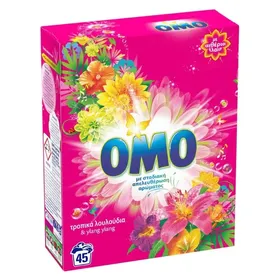 ΟΜΟ Απορρυπαντικό Ρούχων σε Σκόνη Τροπικά Λουλούδια & Ylang Ylang 45μεζ.