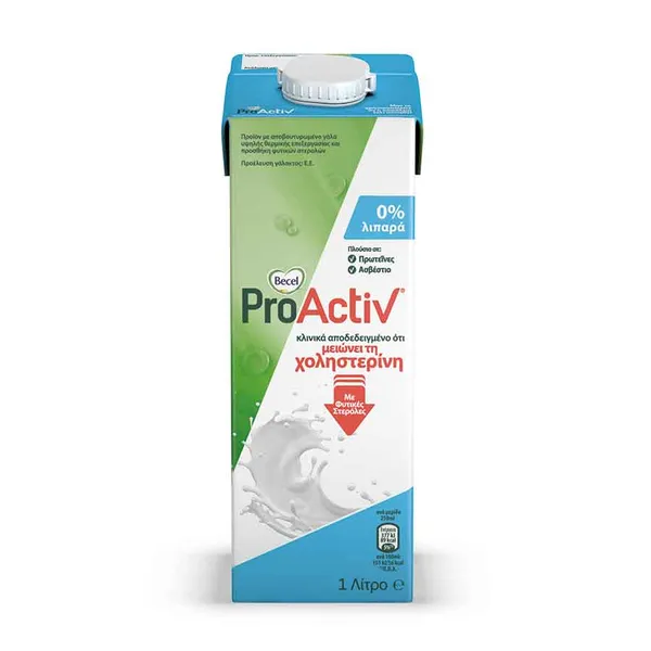 Becel Pro Activ Ρόφημα Γάλακτος 0% Λιπαρά Υψηλής Θερμικής Επεξεργασίας 1lt.