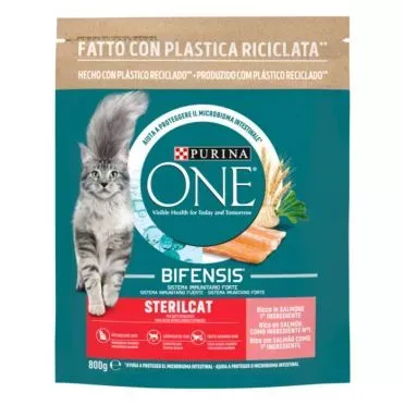 Purina One Bifensis Sterilcat Ξηρά Γατοτροφή Σολομός & Σιτάρι 800γρ.