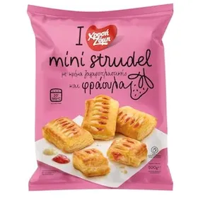 Mini Strudel ΧΡΥΣΗ ΖΥΜΗ με Κρέμα Ζαχαροπλαστικής & Φράουλα 500g