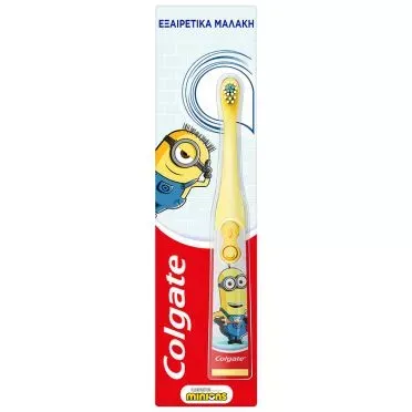 Colgate Παιδική Οδοντόβουρτσα Μπαταρίας Minions Πολύ Μαλακή 3+ Ετών