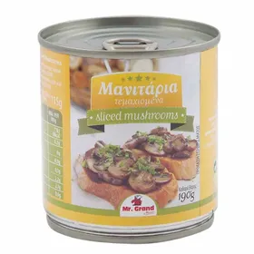 MrGrand Μανιτάρια Τεμαχισμένα 190γρ.