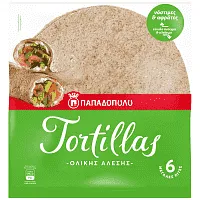 Παπαδοπούλου Τορτίγια Ολικής Άλεσης 6x360gr