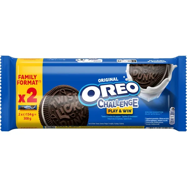 OREO THE CHALLENGE ΜΠΙΣΚΟΤΑ ΓΕΜΙΣΤΑ ΒΑΝΙΛΙΑ 2X154G