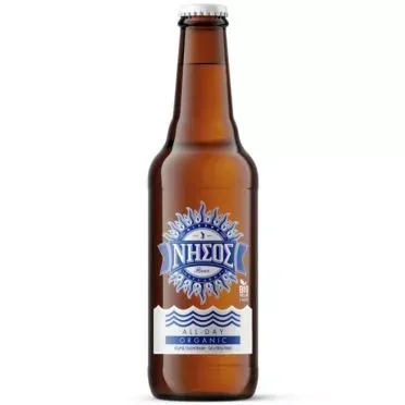 Νήσος All Day Organic Βιολογική  Lager Mπύρα Χωρίς Γλουτένη Φιάλη 330ml (Μη Επιστρεφόμενη)