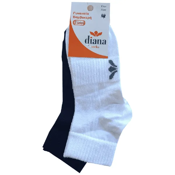 Diana Ημικοντή Γυναικεία Κάλτσα 2 Ζεύγη