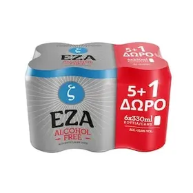 EZA μπύρα χωρίς αλκοόλ κουτί 330ml 5+1 ΔΩΡΟ
