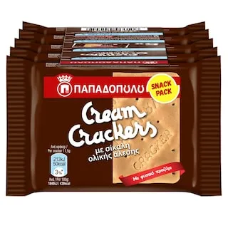 CREAM CRACKERS Κράκερς Σίκαλης 5x43g