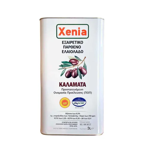 Xenia Ελαιόλαδο Εξαιρετικό Παρθένο ΠΟΠ Καλαμάτας 3lt.