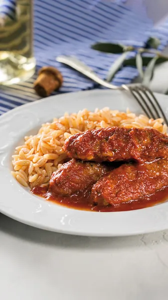 Σουτζουκάκια με κριθαράκι