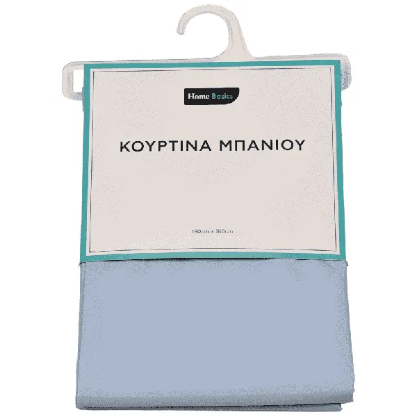 Κουρτίνα Μπάνιου Πλαστική Γαλάζια