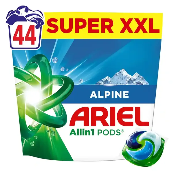 Ariel All In 1 Απορρυπαντικό Πλυντηρίου Ρούχων Κάψουλες Alpine 44 Μεζ