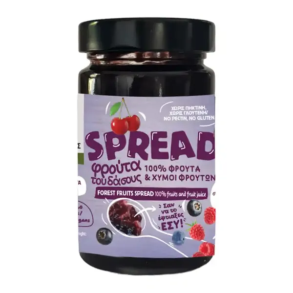 Spread φράουλα, φρούτα του δάσους