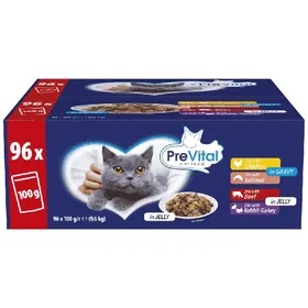 Prevital Υγρή Τροφή Γάτας Φακελάκια Mix 100gr...